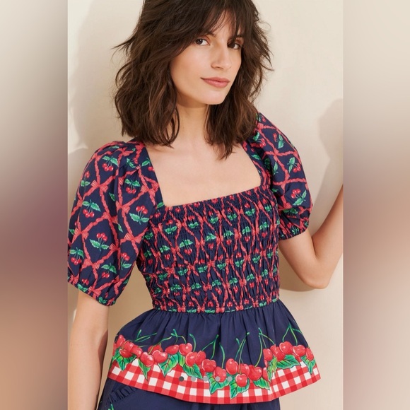 Damson Madder Allegra Puff Sleeve Blouse organic cotton - Picture 2 of 16